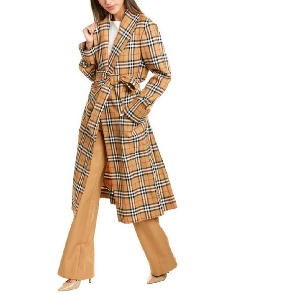 Burberry Reissued Vantage Check Wool Coat
